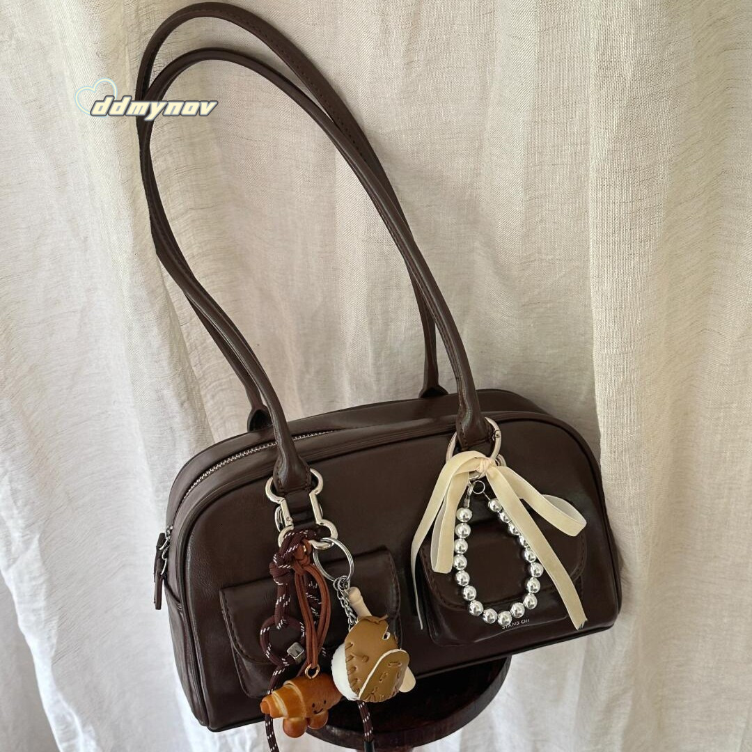 2024 Autumn Winter New Bowling Bag Xu Yunzhen Dunzhen Sister Same Style Large Capacity Shoulder Underarm Handbag ddmynov