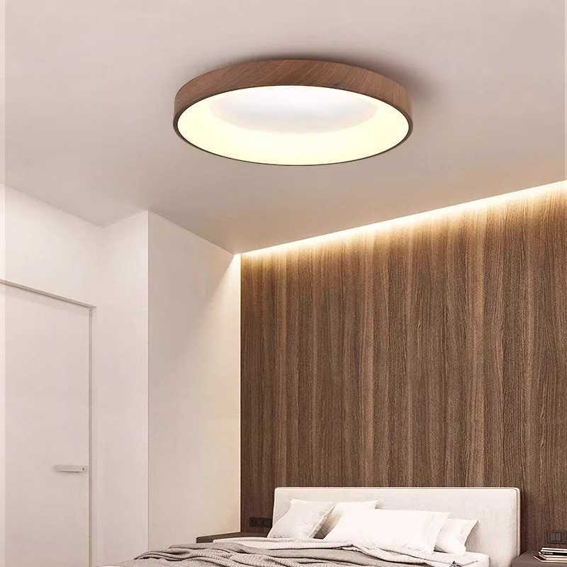 Walnut Color Water Transfer Printing Modern Minimalist Wabi-Sabi Ceiling Light for Living Room Dining Room Bedroom Study XJ2500613