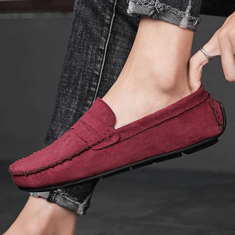Trend Suede Men Casual Shoes Breathable Comfort Slip- Mens Driving Shoes Fi Men Lazy Shoes Luxury Brand Loafers XJ250614