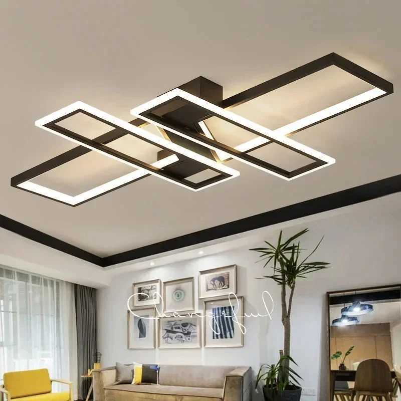 Modern LED Ceiling Lamp for Living Room Bedroom Kitchen Black White Lustre LED Home Decor Dimmable Ceiling Light XJ2500613