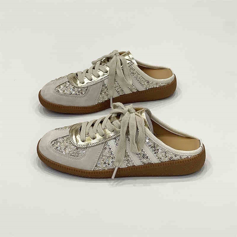 Ddmysports Casual German Training Closed Toe Half Slippers For Women Spring Summer Thick Sole Backless Slip On Lazy Shoes Outdoor Shoes