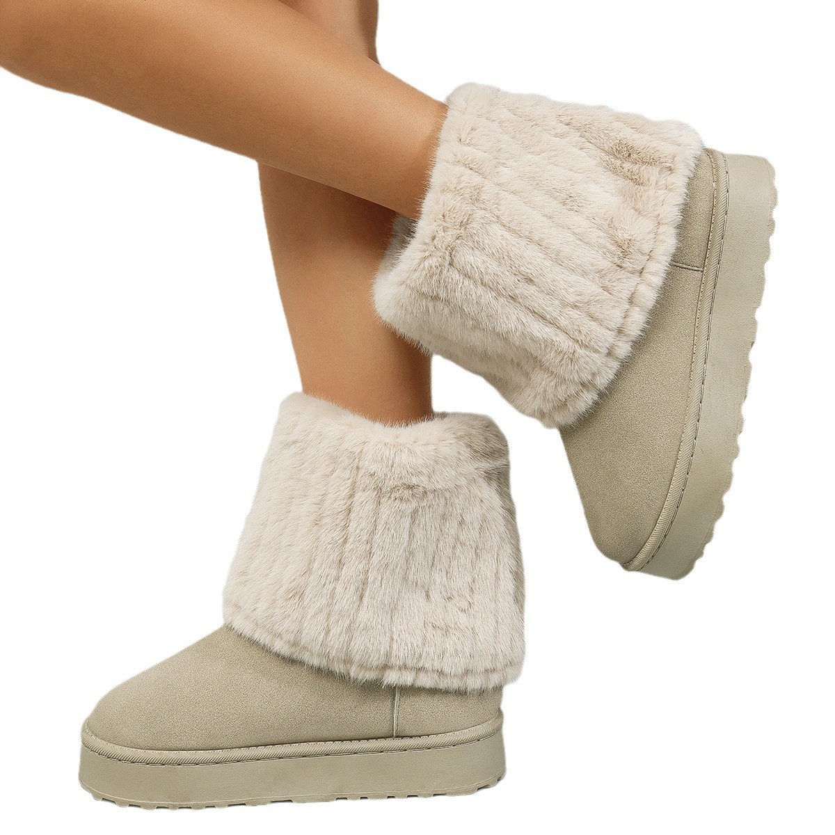 Free shipping designer Boots for woman cotton shoes winter new style thick soled and plush fashionable short black brown snow boots