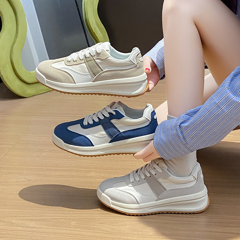 Ddmysports White Sneakers For Women Spring New Korean Style Ins Female Students Casual Sports Versatile Board Shoes Street Shooting AG Outdoor Shoes
