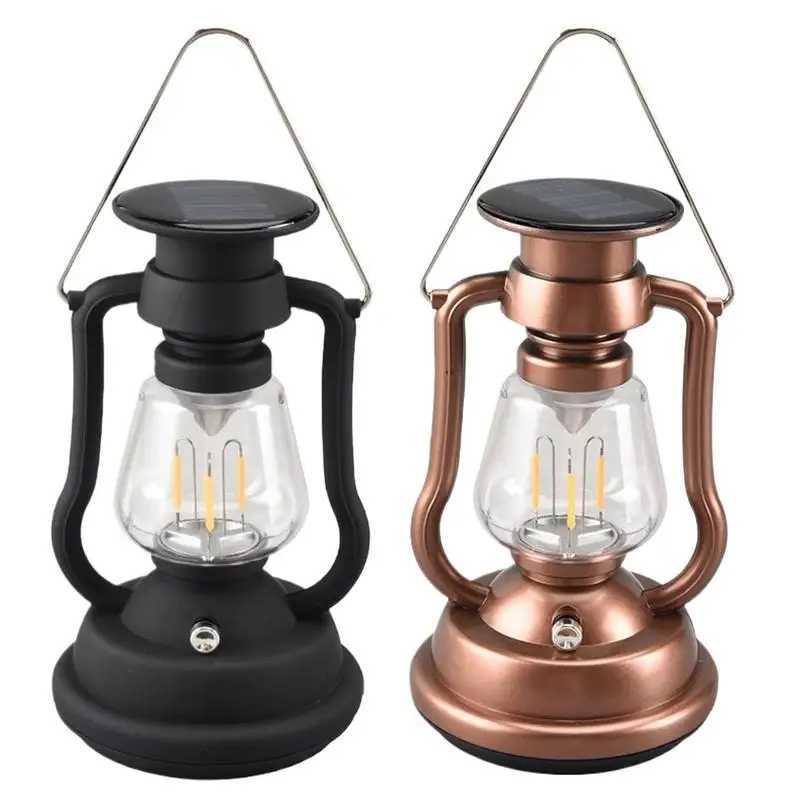 USB Rechargeable Camping Light Portable Hand Crank Generator Camping Tent Light Outdoor Solar Charging Waterproof LED Flashlight W250613