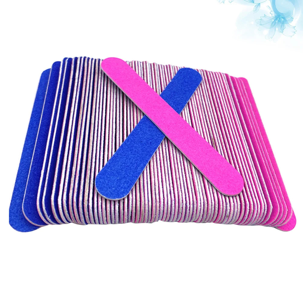 100pcs 8cm Double Sided Nail Files Women Nail File Creative Nail Grinding Tool 250605