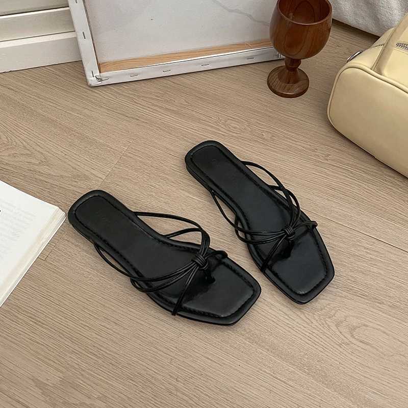 Sandals Women Summer New 2025 Version Clip Toe Flip Flops Outdoor Fashion Flat Casual Non-slip Sandals Female Beach Mules Z250614