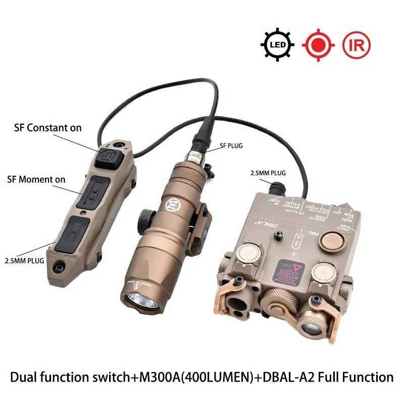 WADSN Nylon DBAL A2 Full-Function Red Green Blue IR Laser Light White LED Flashlight M300A Spotlight Dual Switch Dbal a2 SoftairXJ250613