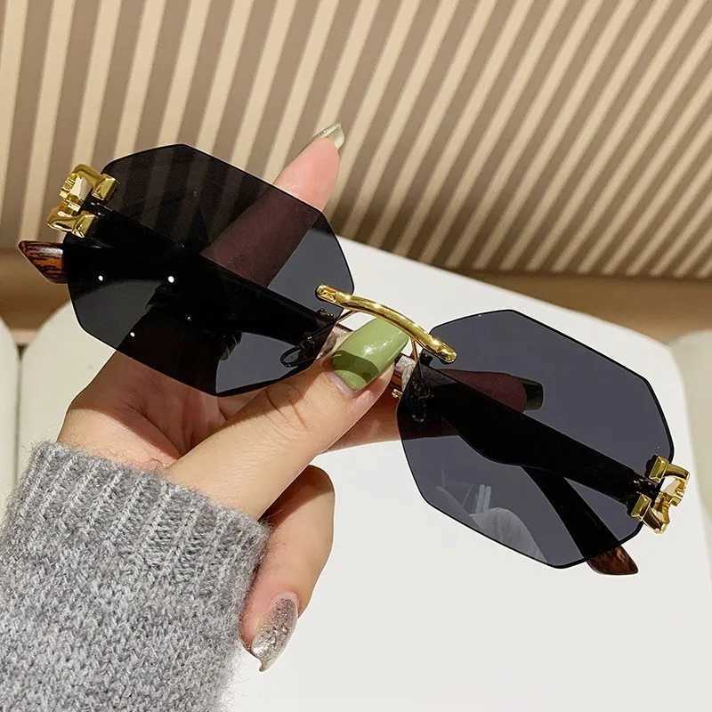 1 Pc Fashionable Trendy Women Men Sunglasses Frameless Rectangular Personalized Sunglasses Gradient Sun Glasses for Daily Life Z250614