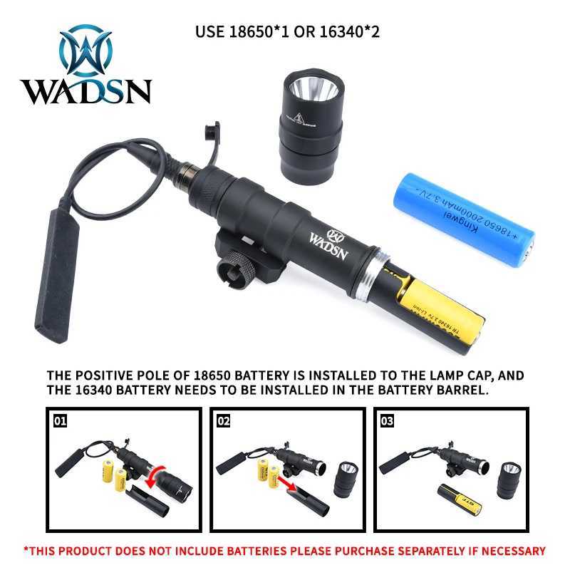 WADSN M600 M600DF Surefir Flashlight 1400 Lumens 13000 Candela High Power Airsoft Gun Light M300 White LED Hunting Weapon Light XJ250613