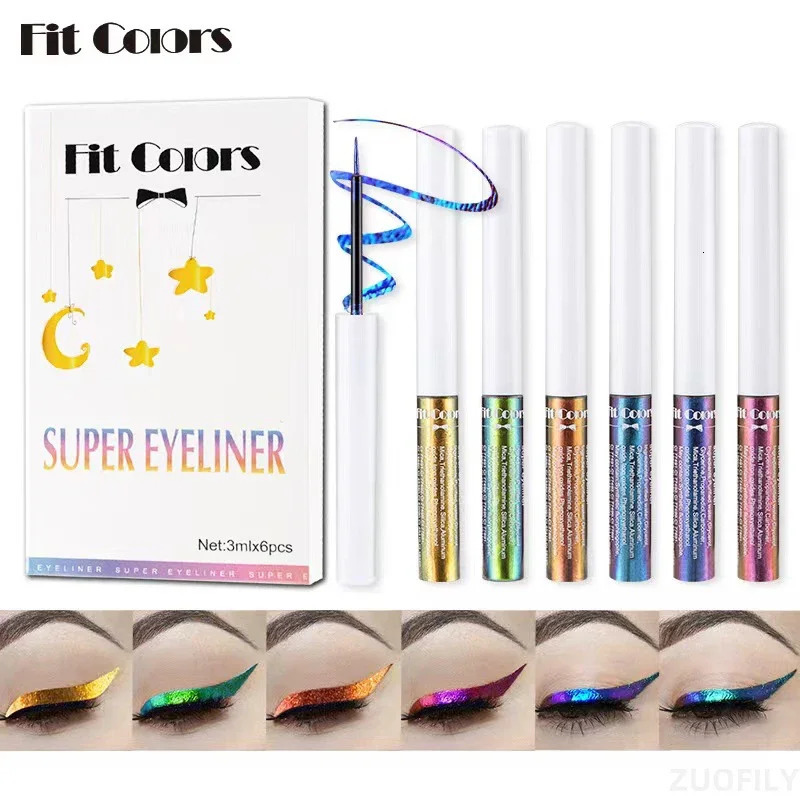 6 Color Chameleon Liquid Eyeliner Waterproof Long Lasting Diamond Glitter Metallic Shiny Eyeshadow Phantom Stage Makeup Cosmetic 250614