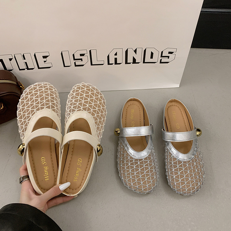 Ddmyoutdoor Ddmyoutdoor Flat French Style Closed Toe Half Slippers For Women Summer New Mesh Breathable Comfortable Soft Sole Sandals Outdoor Shoes Ou