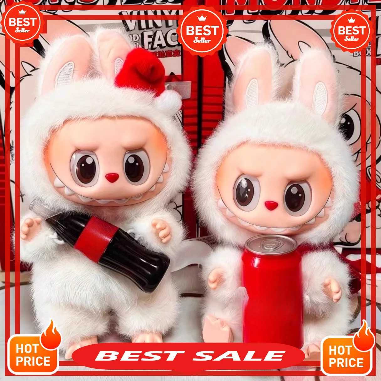 Labubu Cute Blind Box Series Vinyl Face Pendant Doll High Quality Replica Keychain Mystery Box Surprise Childrens Toy Gift T250614