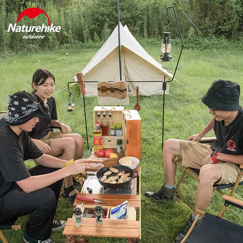 Naturehike Outdoor Camping Iron Hanging Lamp Rack Portable Easy Build Easy Collect Shelf Multiple Construction Hanging Bracket W250613