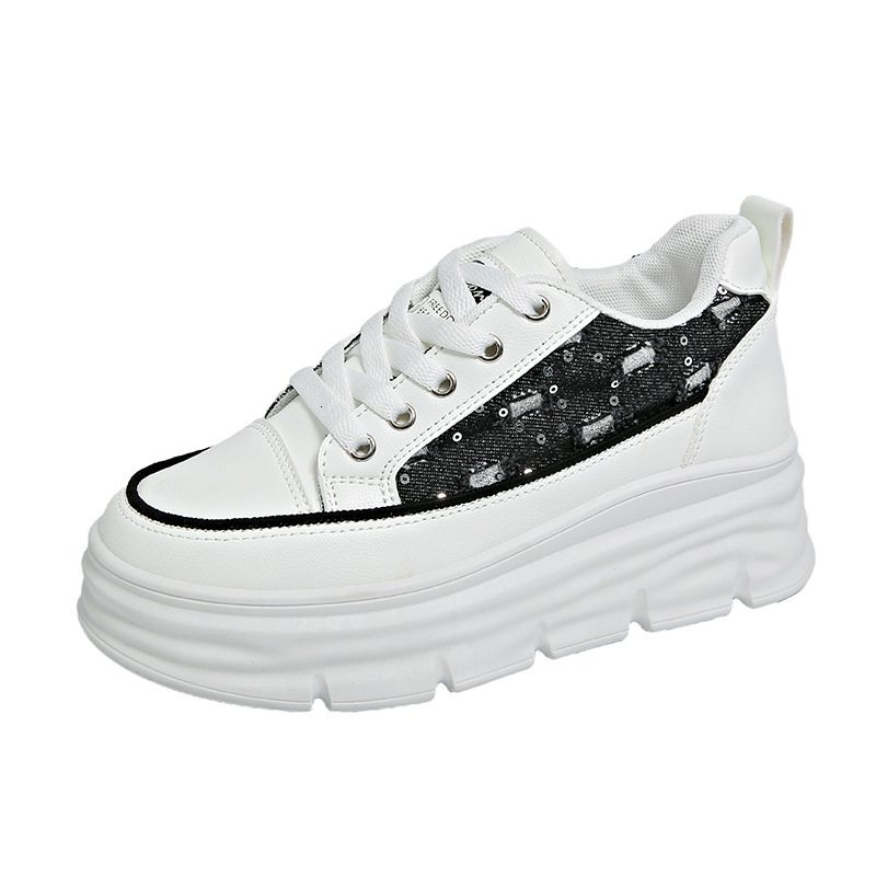 Ddmysports White Sneakers For Women Spring And Autumn New Korean Style Ins Female Student Casual Thick Soled Versatile Board Shoes Street Shooting Cy 