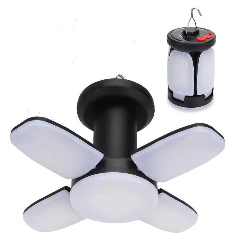 Waterproof Foldable LED Solar Camping Light USB Rechargeable 6 Modes Outdoor Tent Lamp Portable Lanterns Emergency Night Lights W250613