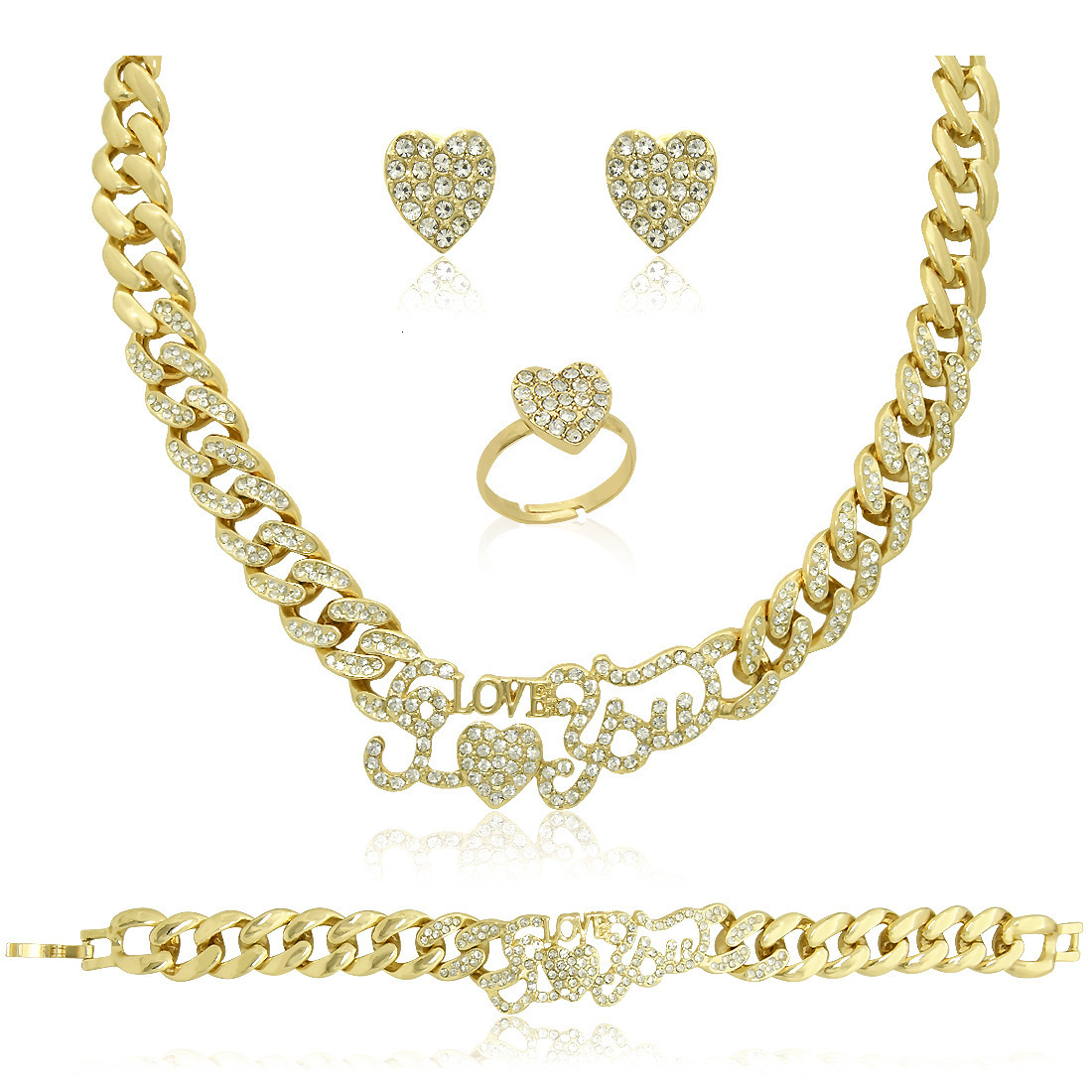 Yuminglai Heart Jewelry Hugs and Kisses Jewelry XOXO Jewelry African Fashion Jewelry for Women FHK10242 241106