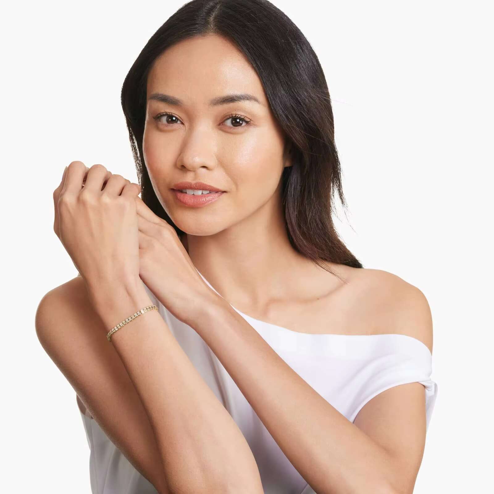 Luxury 3.50 MM Round Cut Moissanite Tennis Bracelet Timeless Silver Gold Jewelry for Womens Everyday Wear Celebrations