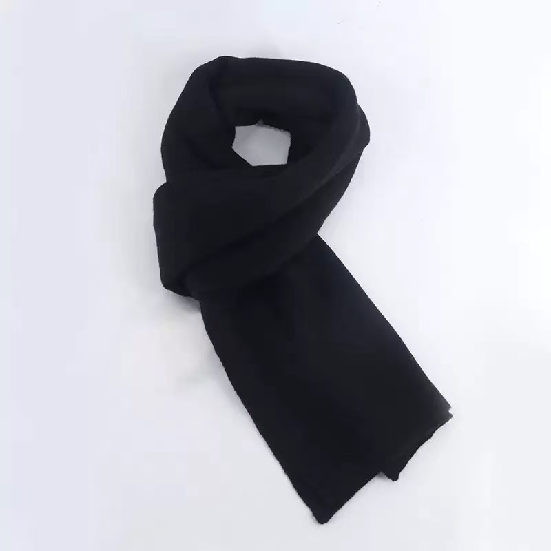 AAAAA winter business scarf for men and women Japanese and Korean students all-match warm scarf short soft solid color all-match