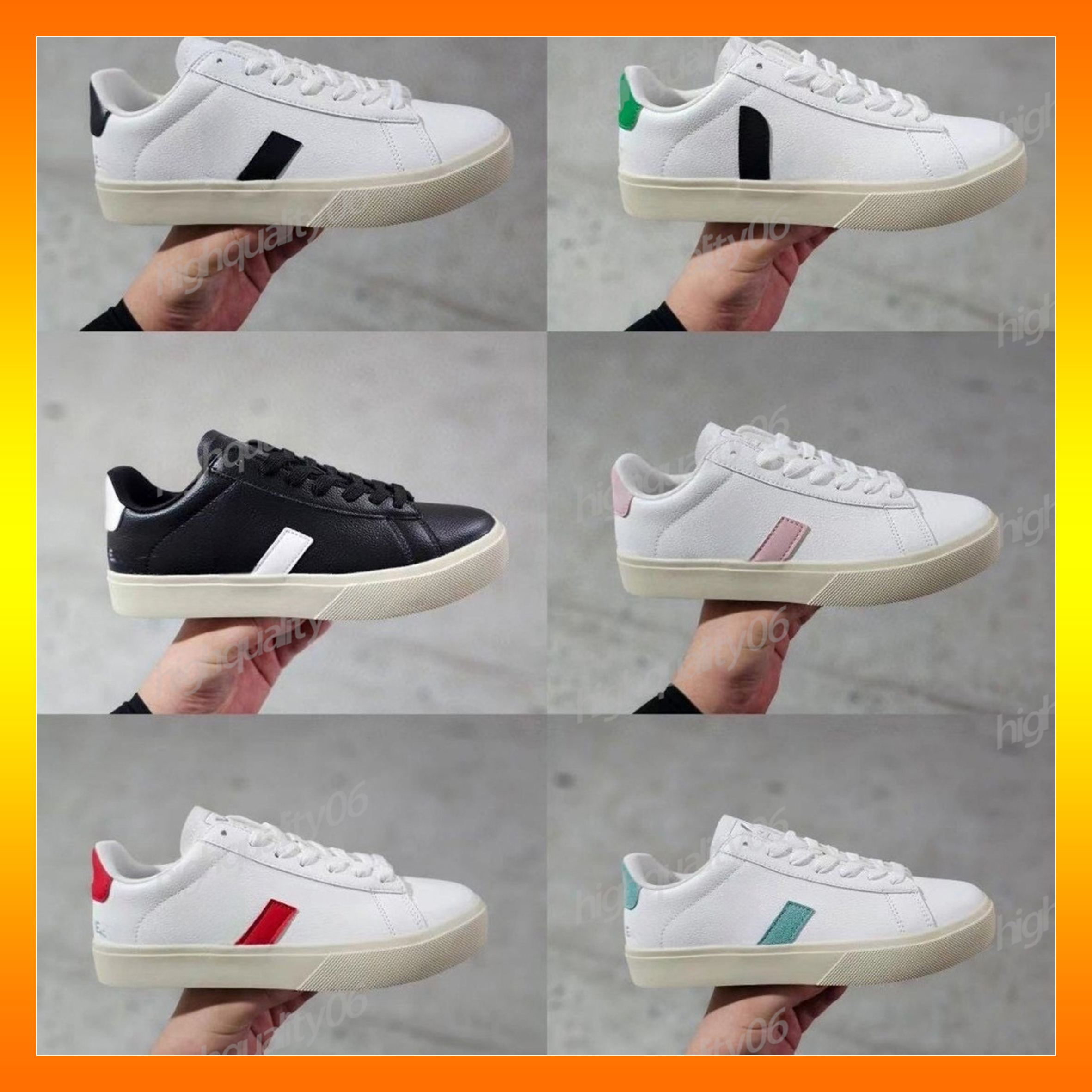Designer casual shoes women men french star same breathable mesh brand shoe classic white unisex fashion style vejoshoe Black Leather sneakers high quality V-Letter