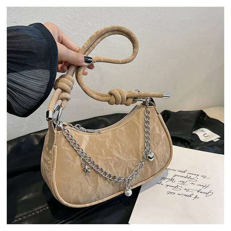 2025 Summer Trend Solid Color Shoulder Bag-Exquisite Foreign Style Crossbody Purse Casual Vegan Leather Bag For Work/Date/Travel