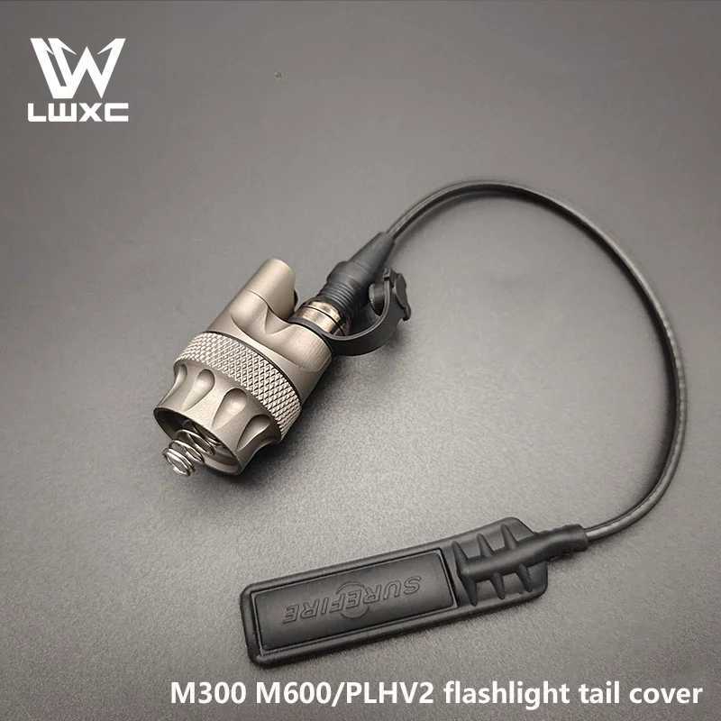 Metal Tactical SF Flashlight Remote Pressure Switch Dual Function With Tail Cap For M300/M600/PLH-V2 Connect Hunting Scout LightXJ250613