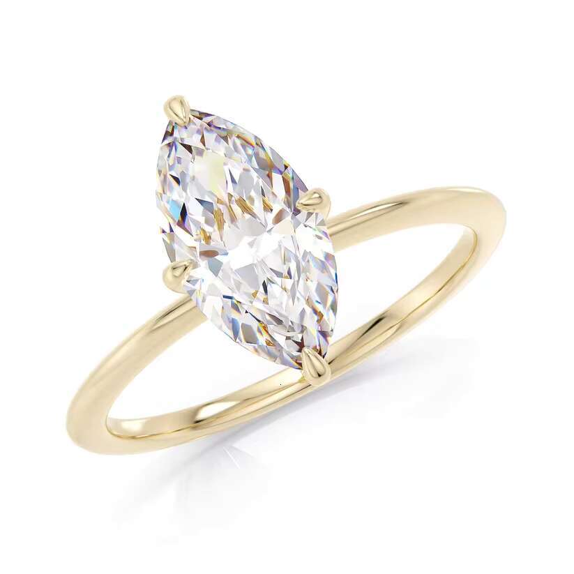 Marquise Cut Rings 925 Sterling Silver Engagement Rings for Women VVS Moissanite Wedding Promise Rings