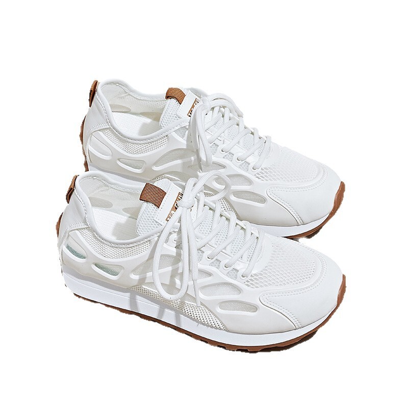 Ddmysports Breathable White Sneakers For Women Summer Sandals Super Popular Hollow Sports Travel Single Mesh Agan Shoes Outdoor Shoes