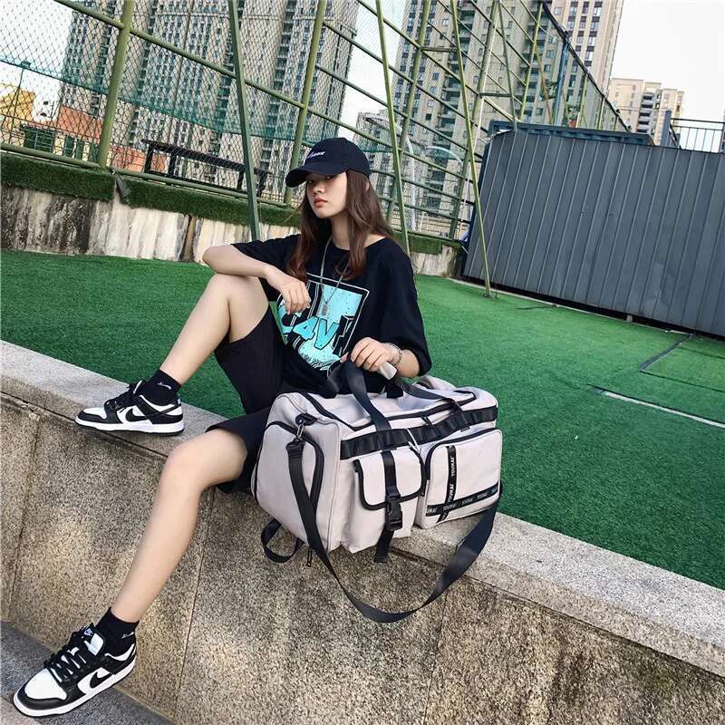 Large Capacity Tactical Backpack Gym Fiess Travel Tote Lage Women Handbag Shoulder Duffle Sports Outdoor Bag Suitcases Man
