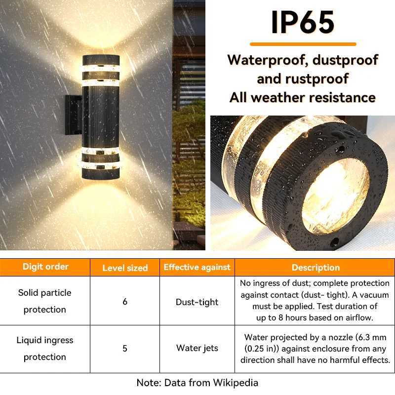 LED Outdoor Wall Lights E27 Up Down Exterior Wall Sconce IP65 Waterproof LED Sconce Lamp for Porch Front Door Garden Wall Lamp Z250613
