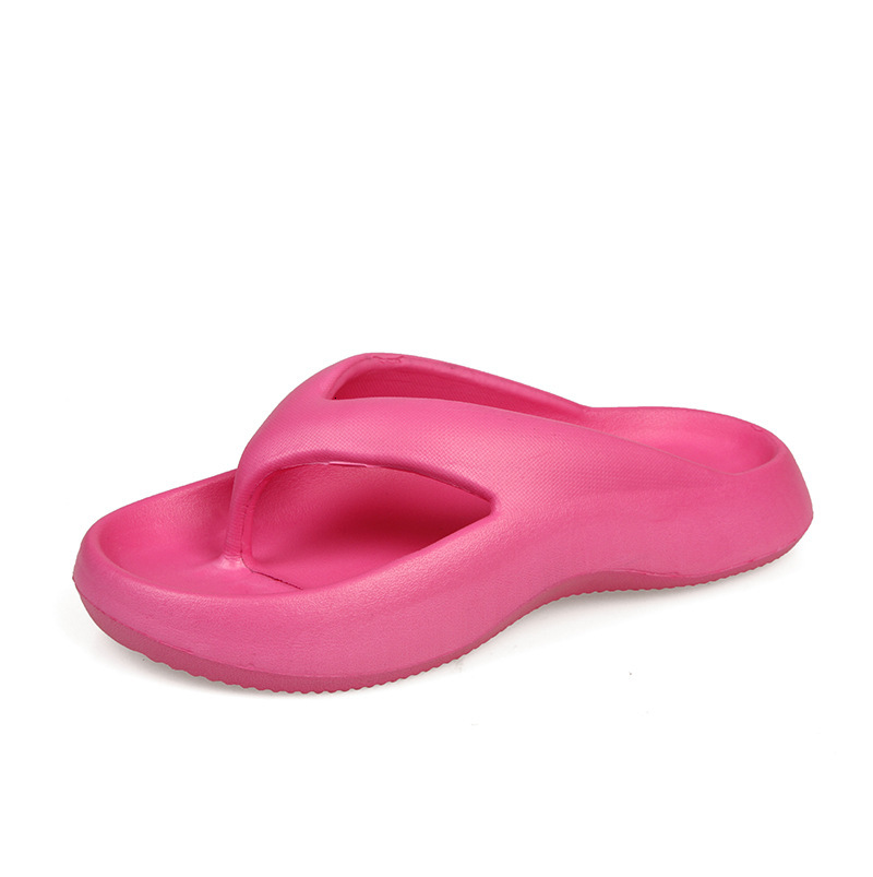 Ladies' summer outdoor new thick soled anti slip beach toe column sandals, designer shoes, men's fashionable beach slippers