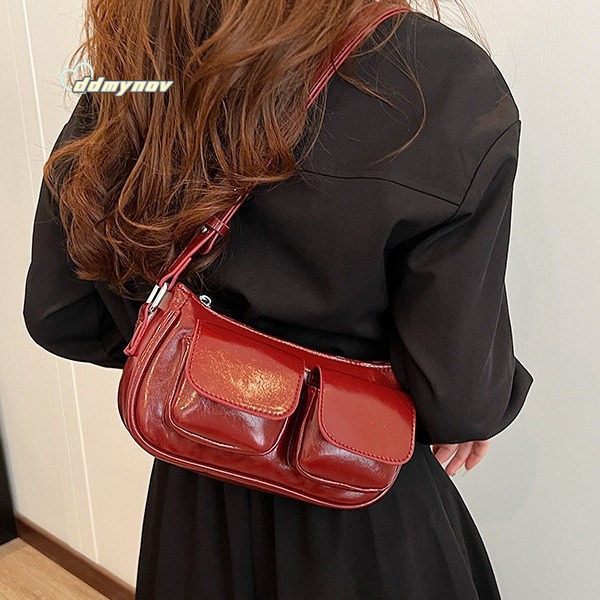 Korean Niche Underarm for Women Summer 2024 New Fashion Motorcycle High-end Versatile Handbag Crossbody Bag ddmynov