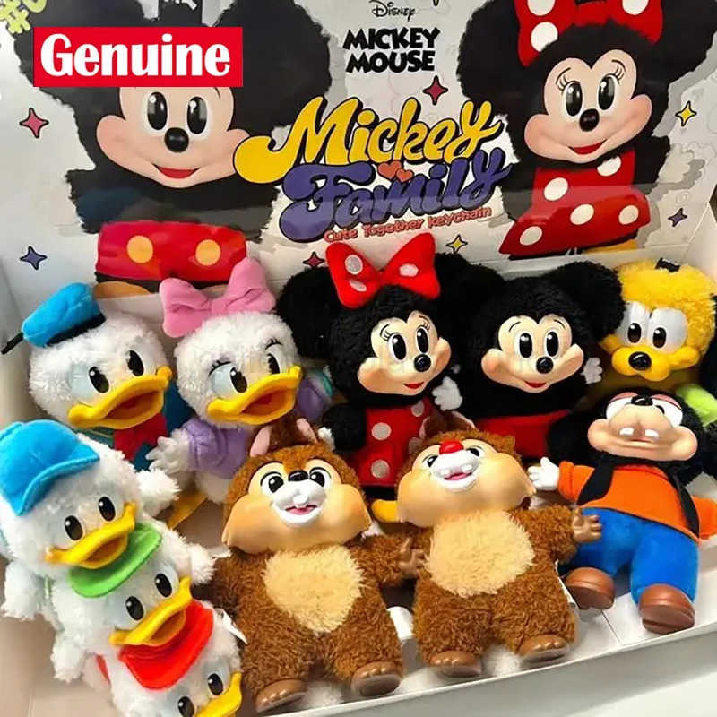 Disney 100% Genuine Disney Spot Mickey Family Cute Together Series Blind Box Pendant Handmade Doll Toy Collection Gift Mystery Box W250701