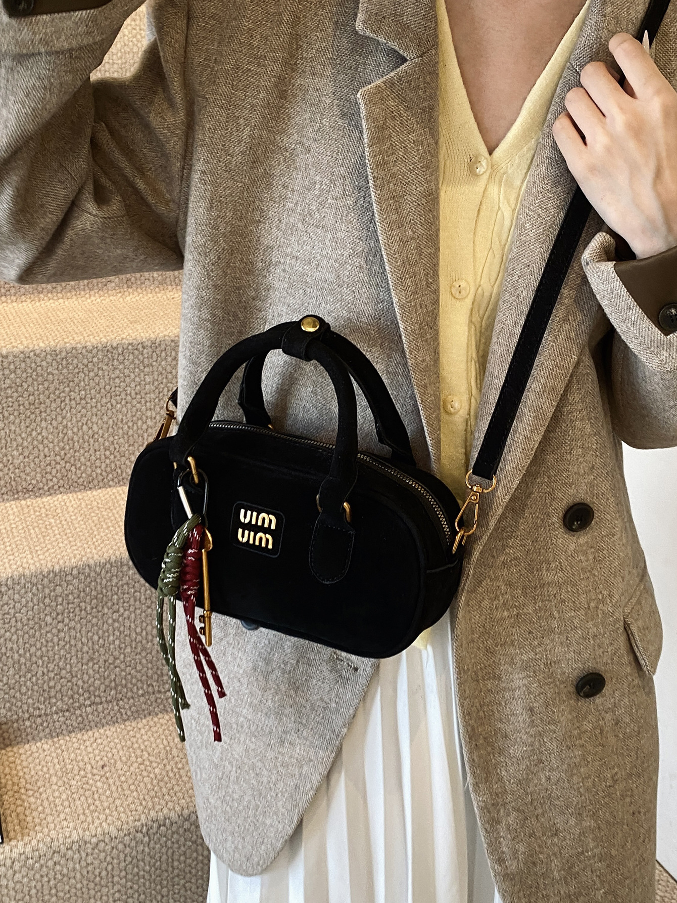 Ladies' fashionable handbag retro frosted strap pendant shoulder bag new design versatile super hot crossbody bag