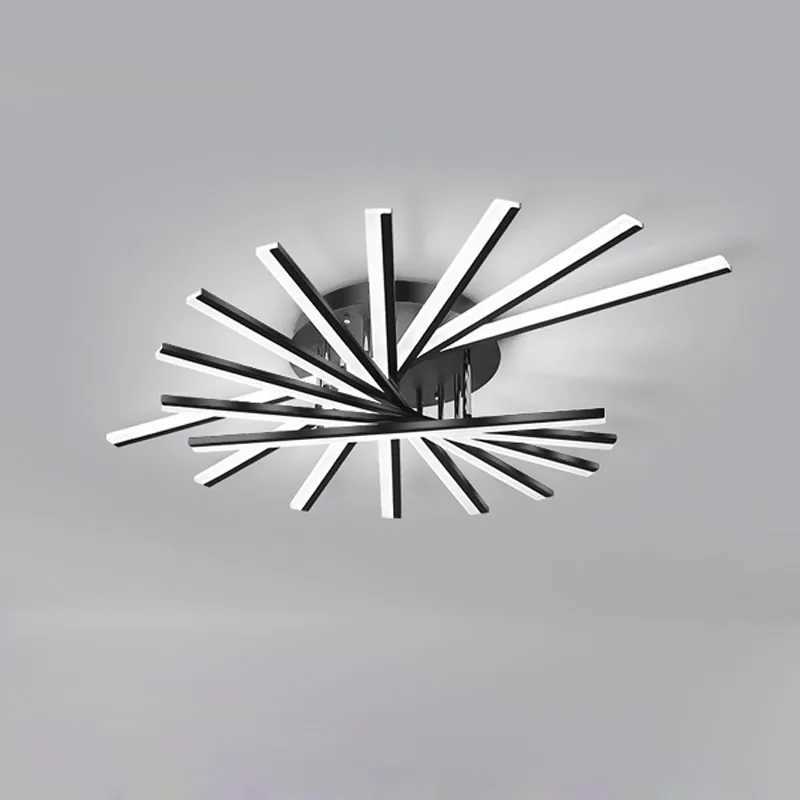 LED Spiral Ceiling Light Living Room Bedroom Kitchen Bathroom Modern Home Decoration Acrylic Ceiling Lamp Black White GoldXJ2500613