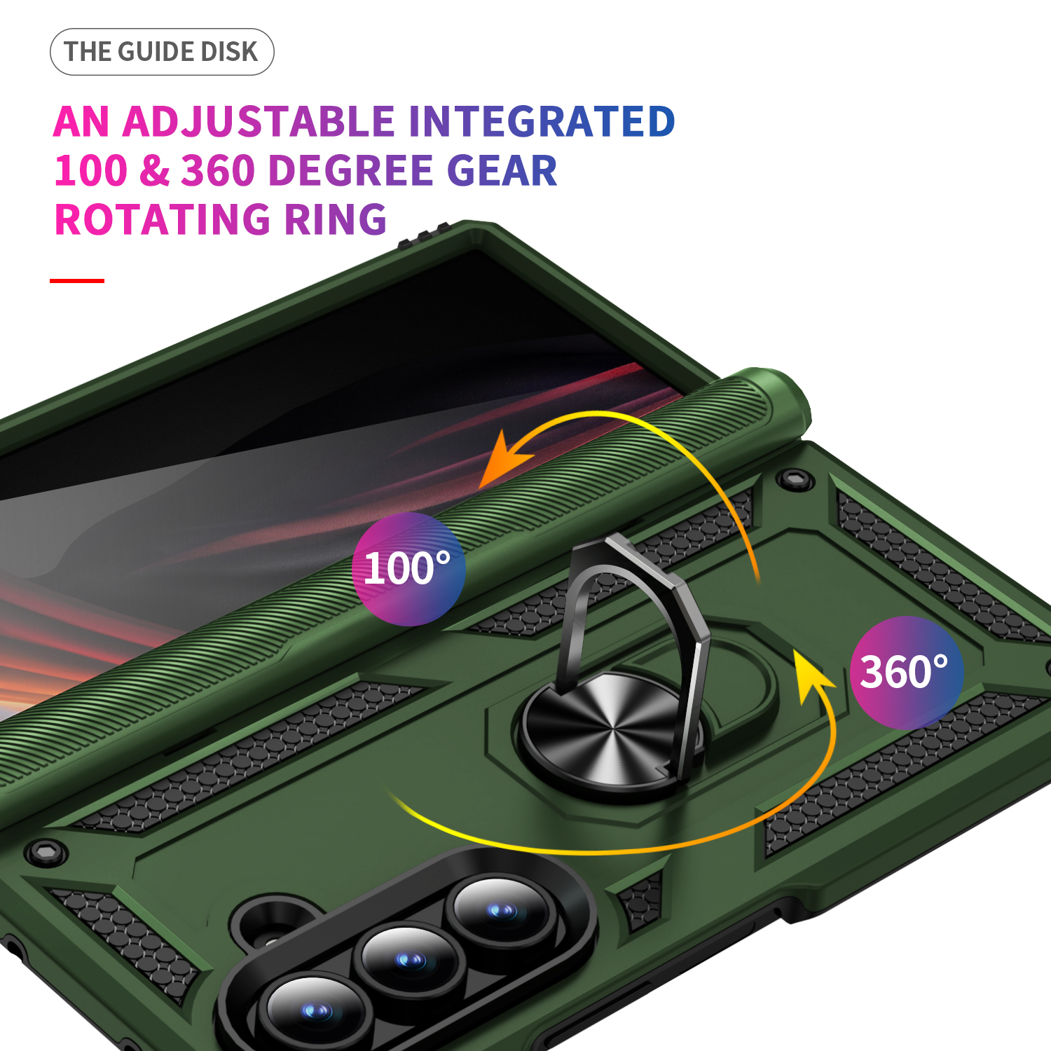 Luxury Military Shockproof Heavy Duty Cases Hybrid Armor Ring Stand Magnetic Car Mount Shockproof Rugged Cover For Samsung Galaxy Z Fold Flip 7 6 5 5G