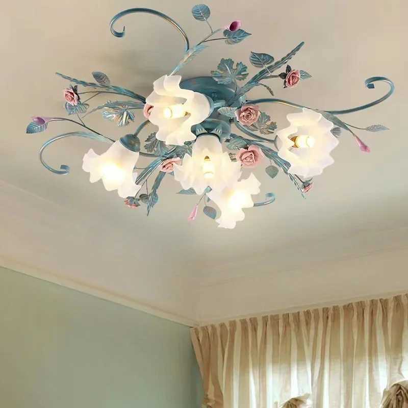 Nordic Flower LED Ceiling Lights for Living Room Dining Kitchen Bedroom Loft Study Lamp Home Decor Chandeliers Lighting FixturesXJ2500613