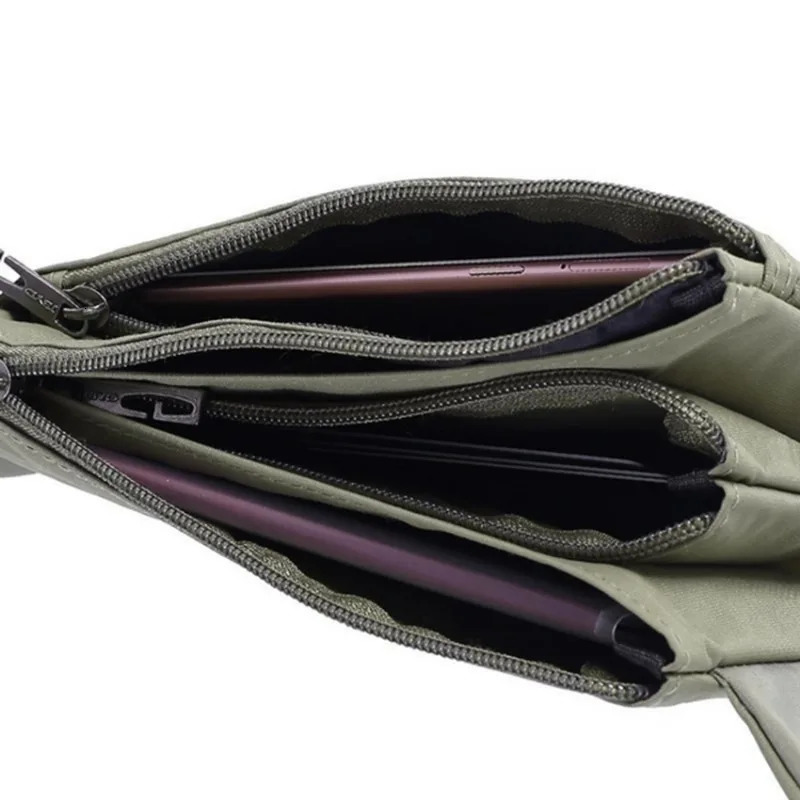 Men Women Nylon 4 Pockets Waterproof Waist Packs Fashion Male Wear Resistant Black Fanny Pack Messenger Shoulder Bag 250612