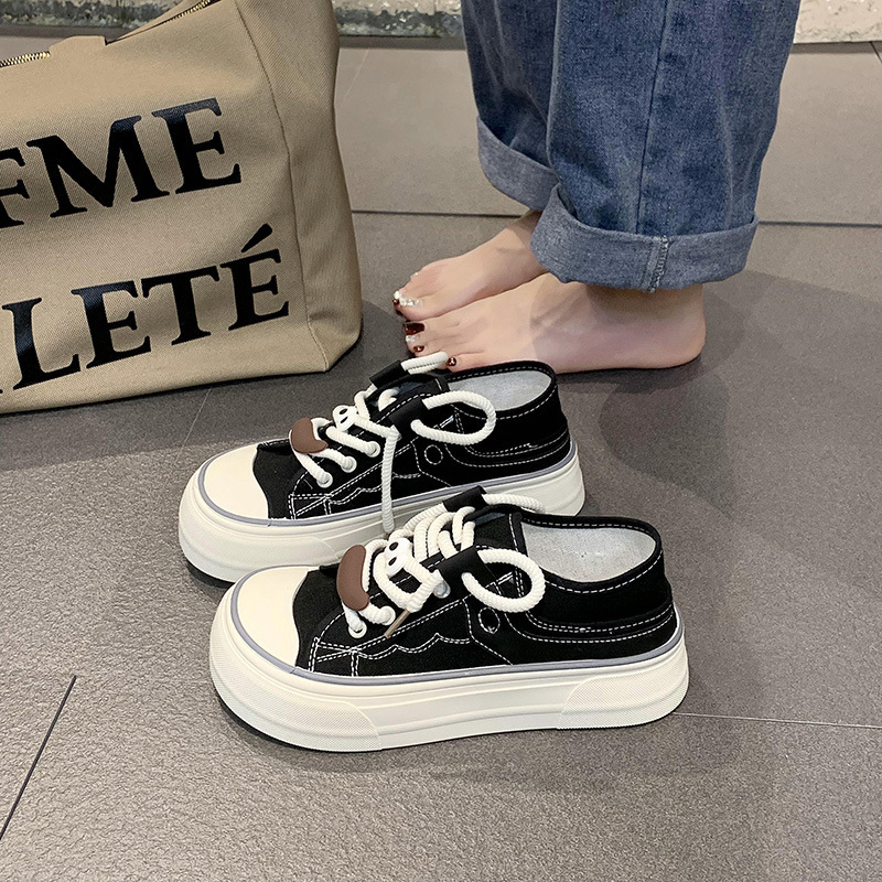 Ddmyoutdoor Mango Canvas For Women New Summer Cute Big Head Niche Versatile White Shoes To Match Skirts Outdoor Shoes