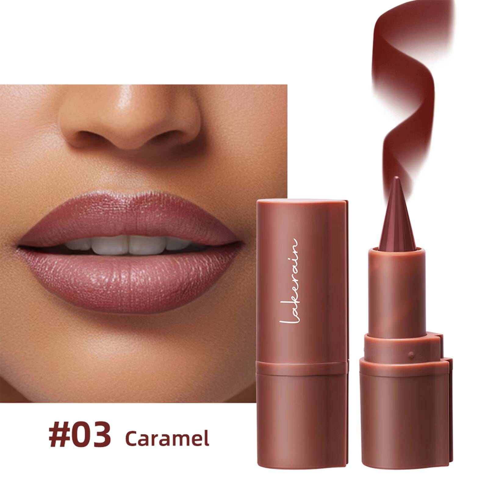 Lakerain 6 long lasting easy color liner waterproof non-stick matte moisturizing lip line lipstick happy