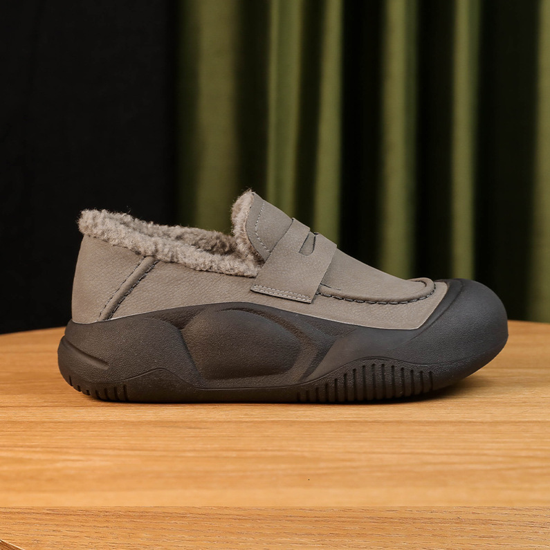 Ddmysports Bean Winter Plush Lined Cold Proof Melard Low Top Cotton For Women New Soft Sole Versatile Casual Shoes Fashion Outdoor Shoes