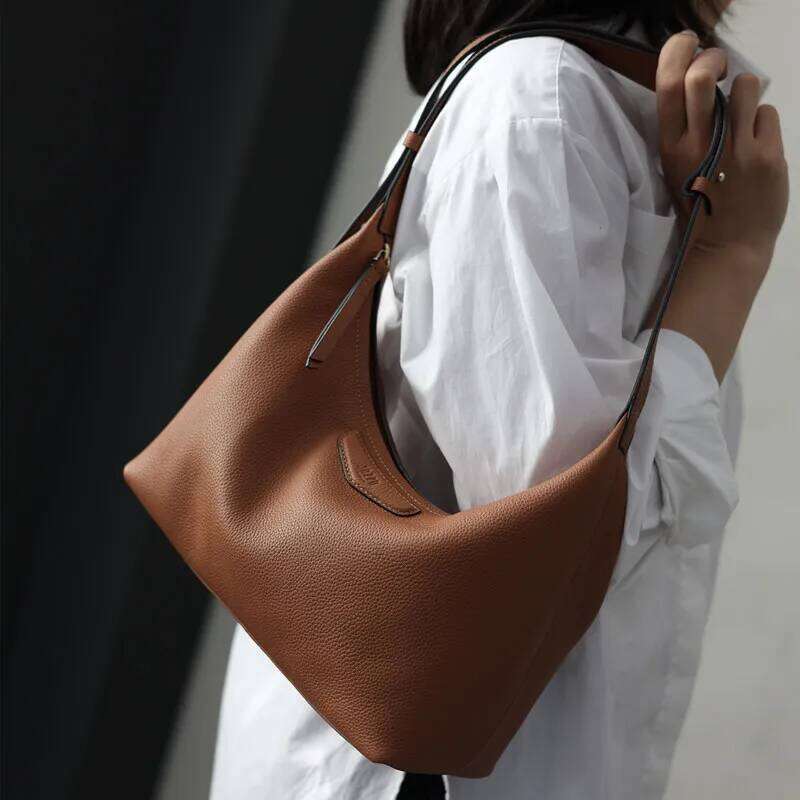 New Arrival Underarm Women Genuine Leather Crossbody Bag Fashion Female Nylon Handbag Messenger Purses