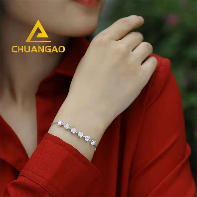 Diamond Tester Passing Jewelry Moissanite Bracelet Moissanite Bracelet