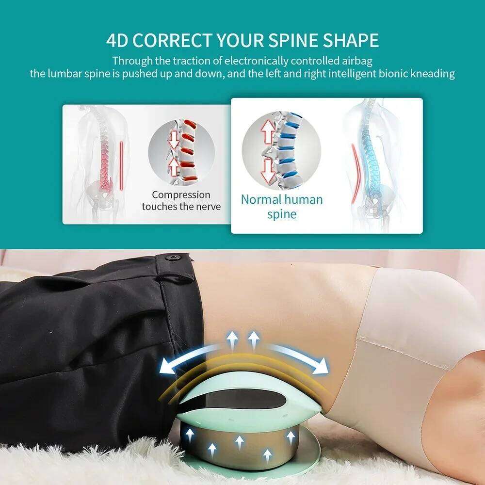 Curved Spine Intelligent Electric Hot Compress Soothing Lumbar Massage Instrument Reduce Pain Waist Massager