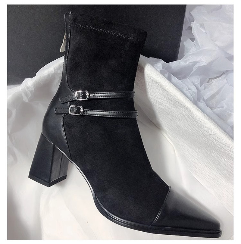 Free shipping designer boots 2025 new fashion casual high-end texture solid color short boots Martin boots for womens