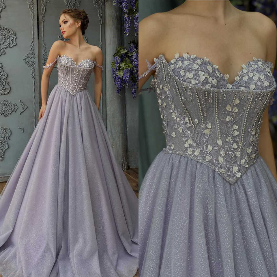 Light Purple Glamorous Mermaid Prom Dresses Designer Off The Shoulder Backless Shining Sequins Custom Made Plus Size Spakly Party Evening Dress Vestid