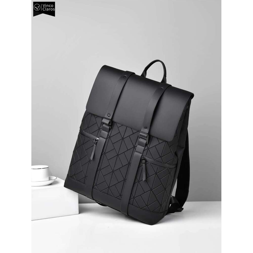 VC Fashionable Men's Flip Large Capacity Travel Backpack Simple School Backpacks For Men University Student