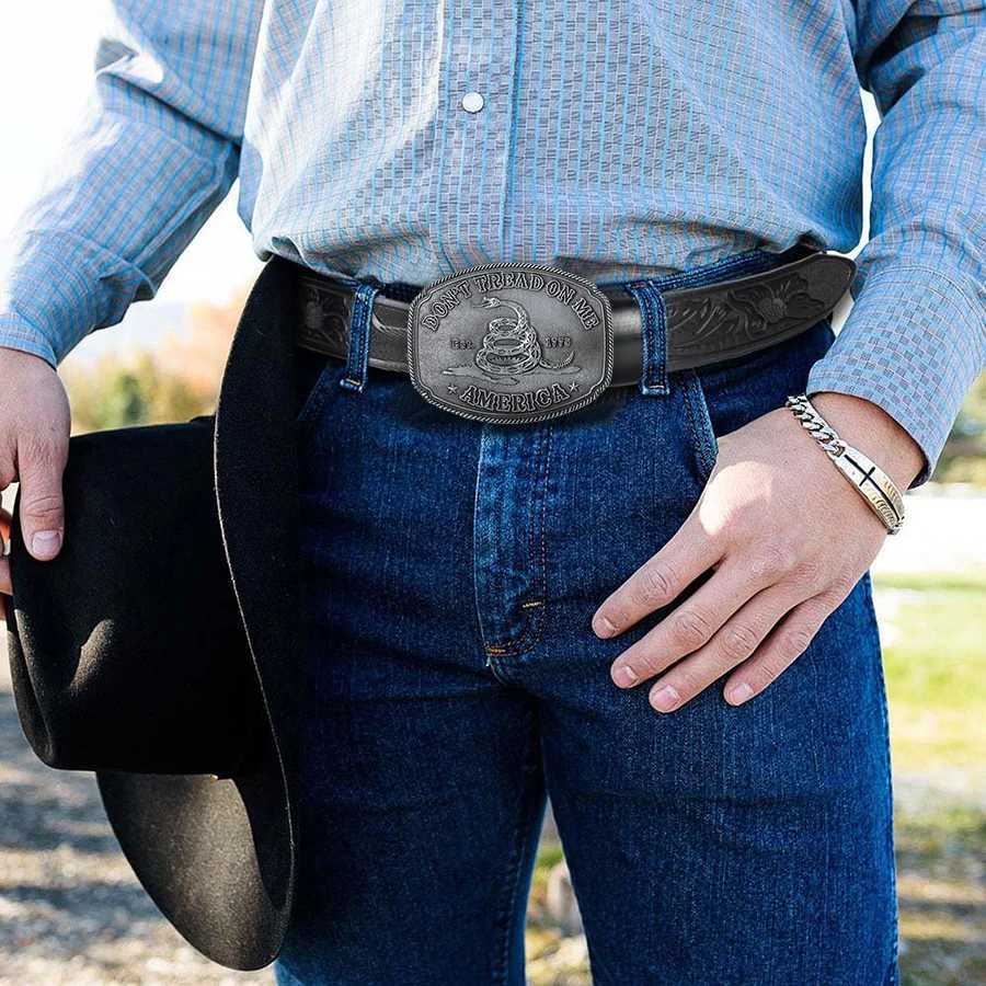 1 new mens western cowboy leather belt fashionable and popular snake skin belt suitable for golf casual pants jeans X250614