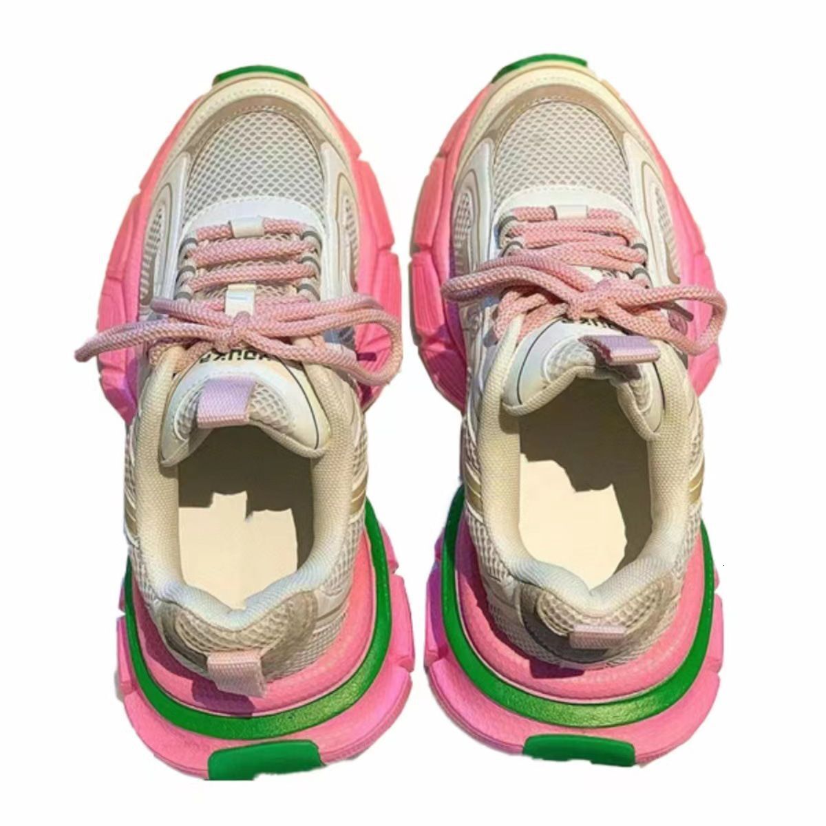 Ddmysports Korean Style Thick Soled Dad Sneakers For Women Autumn New Super Popular Casual Versatile Student Sports Running Shoes Outdoor Shoes