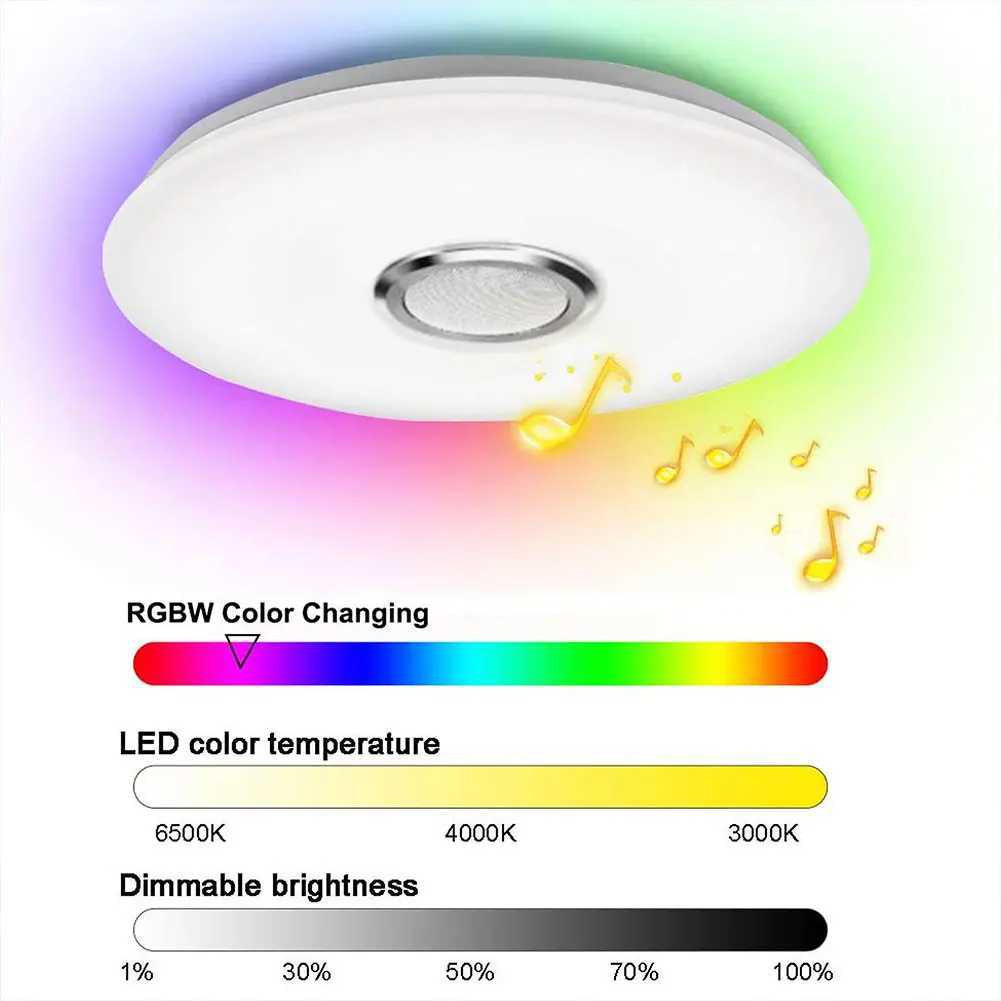 RGB Home Decoration Light APP Control Bluetooth-compatible Intelligent LED Lamp Dimmable with Speaker Remote Control 2800K-6500K XJ2500613