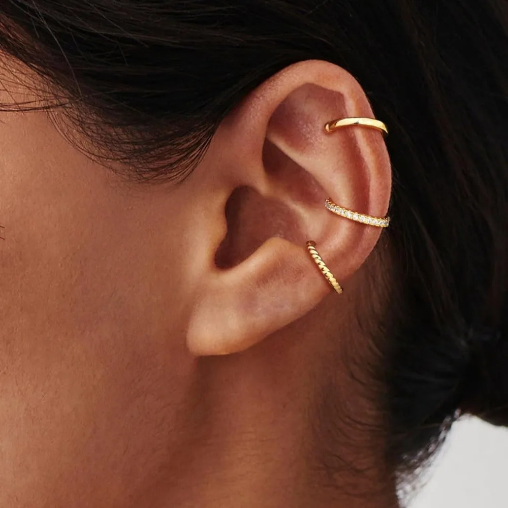 Ear Cuff Earrings for Women Non Piercing 14K Gold Plated Cuff Earrings for Women Hypoallergenic Cubic Zirconia 250610